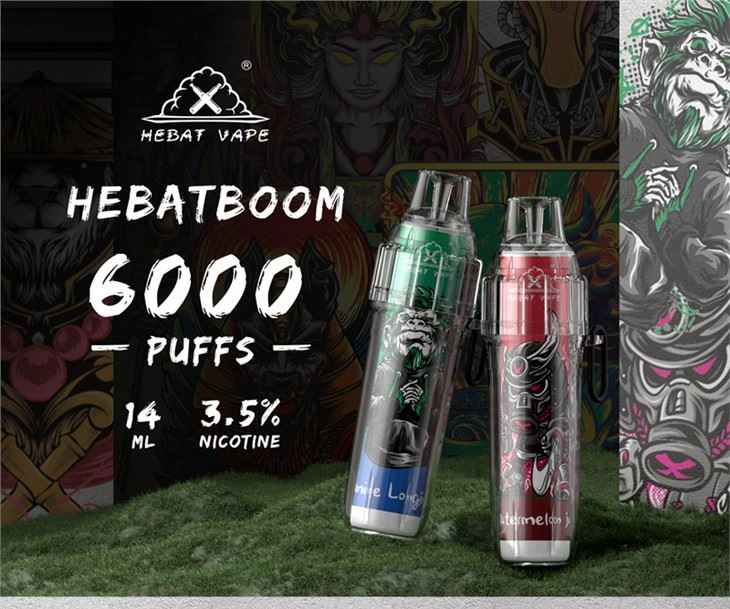 Hebat Vape 6000 Puffs Boom rafsígarettu