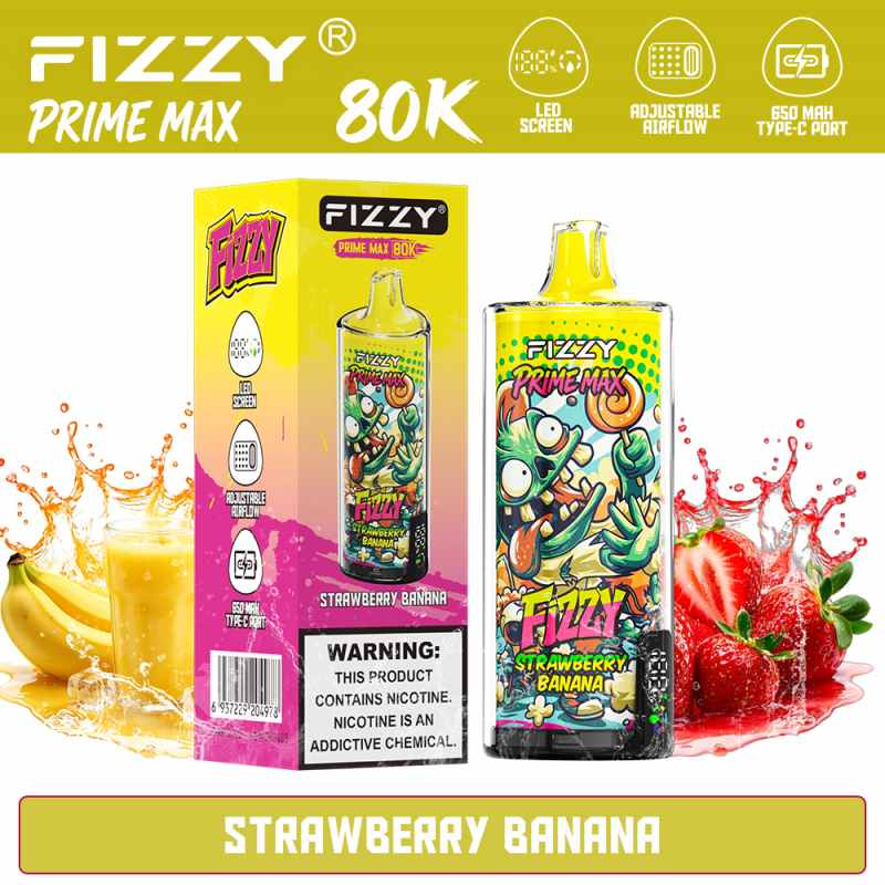 Fizzy 80K Prime Max-Strawberry Banana Fizzy 80K Prime Max-Strawberry Banana