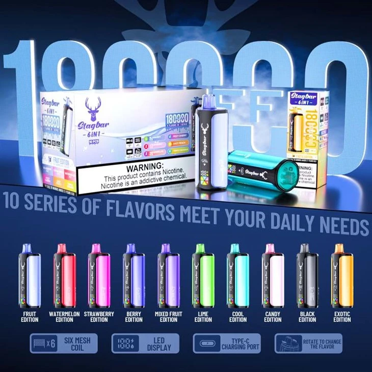 Stag Bar 6in1 180000 Puffs Vape